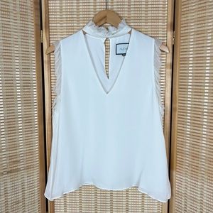 Alexis Revolve Lilibeth Silk Ruffle Trim Sleeveless Choker Top
